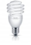 Philips economy twister 23w 240v ES E27 6500K CFL Low Energy Spiral Helix Bulb - Pack of 2