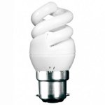 Kosnic Extra Mini 5w 240v BC B22 2700K CFL Low Energy Spiral Helix Bulb