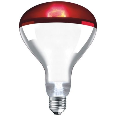 Crompton Infrared Reflector 250W E27 Dimmable InfraRed R125 Hard Glass Red