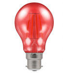 Crompton 4.5w 240v BC B22 LED Filament Harlequin GLS Bulb Red 13759