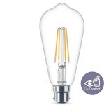 Philips LED 4.3W 240v BC B22 ST64 Classic Bulb Clear Filament Warm White