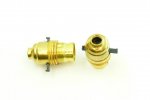 S Lilley Brass B22 Threaded Entry Switched Lampholder M13x1mm