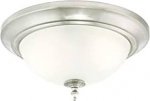 Westinghouse Harwell Brushed Nickel Finish Frosted Glass Flush Mount Ceiling Two-Light 63056
