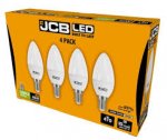 JCB Candle E14 5.5W 470LM 3000K Warm White 4 Pack S15146