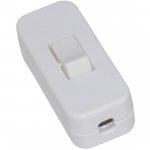 Jeani 701W In Line 2A White Switch Single Pole for Table or Standard Lamps