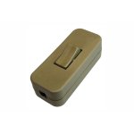 Jeani 701G Gold  In-Line 2A Single Pole Switch  For Table or Standard Lamps