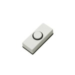 Jeani PB04W 12V Bell Push  White Plastic With Black Insert, Low Voltage Doorbell Button