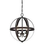 Stella Mira Pendant Fitting 3 Light Chandelier Oil Rubbed Bronze Finish with Highlights 63418
