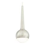 Dimmable LED Pendant Fitting Brushed Nickel Finish Frosted Opal Glass 63297