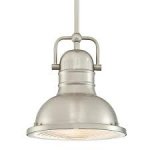Boswell Pendant Fitting Brushed Nickel Finish Prismatic Lens 63346