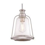 Brynn Pendant Fitting Brushed Nickel Finish Clear Glass 63639