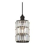 Sophie Pendant Fitting Oil Rubbed Bronze Finish Crystal Prism Glass 63384
