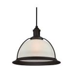 Pendant Fitting Oil Rubbed Bronze Finish Frosted Glass 63369