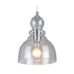 Pendant Brushed Nickel Finish Clear Seeded Glass 61007
