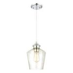 Westinghouse Chrome Finish Clear Glass Pendant Fitting 62055