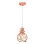 Pendant Fitting Copper Finish Cage Shade 61035