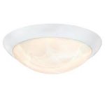 Westinghouse Ceiling Light 15W LED Flush White Finish White Alabaster Glass 61066