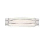 Aurelio 21W 1 Light LED Wall Fixture Brushed Nickel Finish Frosted Glass 63718