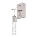 Cava 9W 1 Light LED Wall Fixture Brushed Nickel Finish Bubble Glass 63720