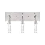 Cava 22W 3 Light LED Wall Fixture Brushed Nickel Finish Bubble Glass 63721