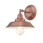 Iron Hill 1 Light Wall Fixture Washed Copper Finish 63704