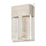 Cava II Outdoor Dimmable LED Wall Fixture Brushed Nickel Finish Bubbel Glass 63490