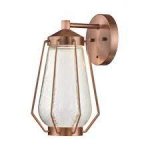 Corina Outdoor Dimmable LED Wall Fixture Washed Copper Finish Clear Seeded Glass 63735