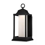 Brook Outdoor Dimmable LED Wall Fixture Textured Black Finsih Frosted Glass 63472