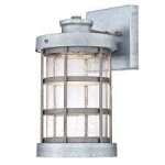 Barkley Outdoor Dimmable LED Wall Fixture Galvanized Steel Finish Clear Seeded Glass 63478