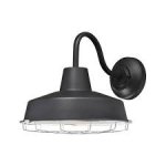 Westinghouse Academy Textured Black Finish with Removable Chrome Cage Dimmable LED Wall Fixture 62047