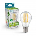 Crompton 3.8W (60w) 240v BC B22 3000k Ultra Efficient Filament LED GLS Light Bulb