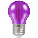 Crompton 4.5w 240v ES E27 LED Filament Harlequin Round Ball Purple Bulb 13902
