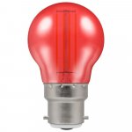 Crompton 4.5w 240v BC B22 LED Filament Harlequin Round Ball Red Bulb 13919