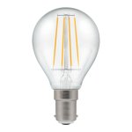 Crompton 5W (40w) 240v SBC B15 2700k Filament LED Golfball Light Bulb