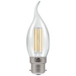Crompton 5W (40w) 240v BC B22 2700k Filament LED Bent-Tip Candle Light Bulb