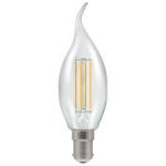 Crompton 5W (40w) 240v SBC B15 2700k Filament LED Bent-Tip Candle Light Bulb