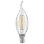Crompton 5W (40w) 240v SES E14 2700k Filament LED Bent-Tip Candle Light Bulb