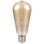 Crompton 7.5w 240v ES E7 LED ST64 Antique Filament Gold Light Bulb Dimmable