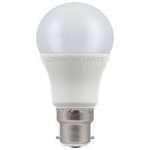 Crompton 8.5W (60w) 240v BC B22 4000k LED Thermal Plastic GLS Light Bulb