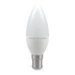 Crompton 5.5W (40w) 240v SBC B15 2700k LED Thermal Plastic Candle Light Bulb