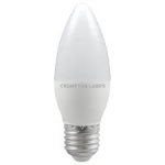 Crompton 5.5W (40w) 240v ES E27 6500k LED Thermal Plastic Candle Light Bulb