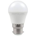 Crompton 5.5W (40w) 240v BC B22 6500k LED Golfball Thermal Plastic Light Bulb