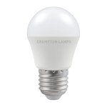 Crompton 5.5W (40w) 240v ES E27 2700k LED Golfball Thermal Plastic Light Bulb