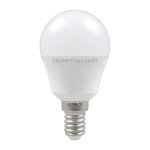 Crompton 5.5W (40w) 240v SES E14 2700k LED Golfball Thermal Plastic Light Bulb