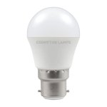 Crompton 5.5W (40w) 240v BC B22 2700k LED Golfball Thermal Plastic Light Bulb
