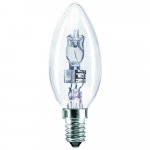 Heathfield 18w SES E14 Clear Halogen Candle Energy Saving Bulb - Pack of 10