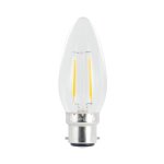 Integral 2W B22  LED Candle Bulb 250LM 2700K Warm White Non-Dimmable ILCANDB22NC002