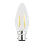 Integral 2w 220-240v 250lm LED Candle B22 4000k Cool White Non-Dimmable 320 Degree Beam Clear ILCANDB22NE070
