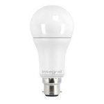 Integral 10.5w LED Frosted GLS B22 2700k Warm White Dimmable Bulb