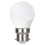 Integral 4.9w 240v LED Frosted Golfball B22 4000k Cool White Dimmable Bulb